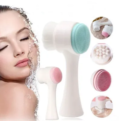 Double-sided Pore Cleaner Exfoliating Silicone Face Cleansing Brush